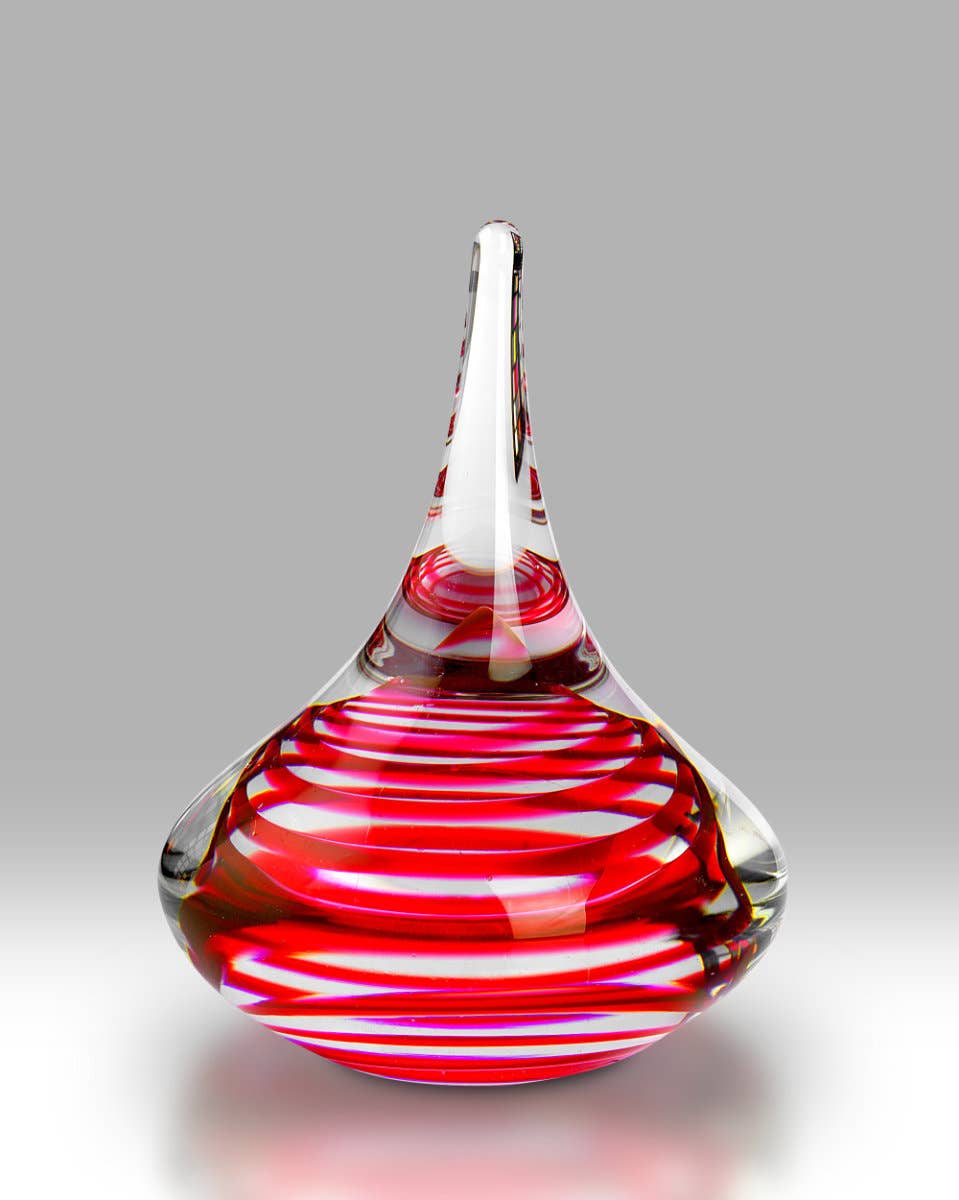 Kristallen Vortex Presse-papier - Rood
