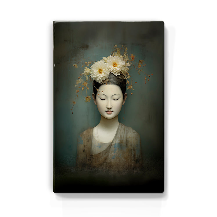 Artchoices exclusive: 179. Buddha op houten paneel(tje) klein