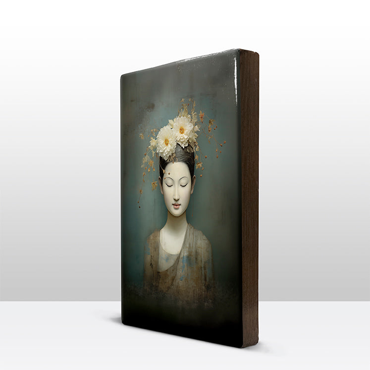 Artchoices exclusive: 179. Buddha op houten paneel(tje) klein