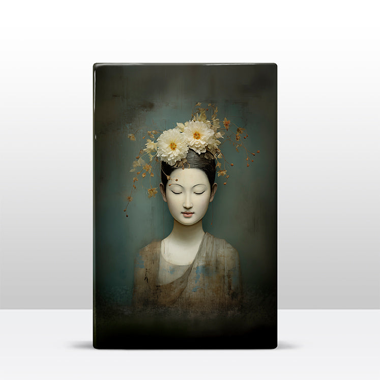 Artchoices exclusive: 179. Buddha op houten paneel(tje) klein