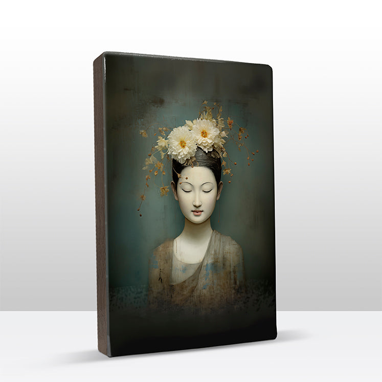 Artchoices exclusive: 179. Buddha op houten paneel(tje) klein