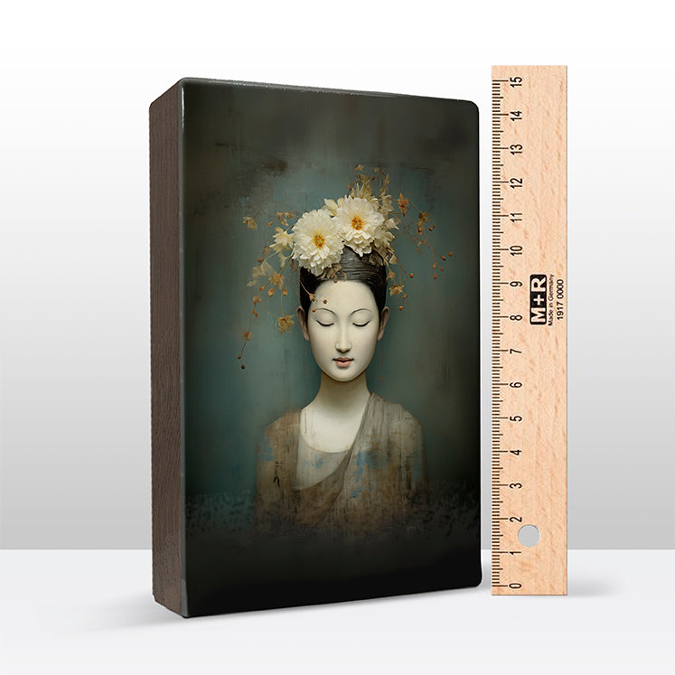 Artchoices exclusive: 179. Buddha op houten paneel(tje) klein