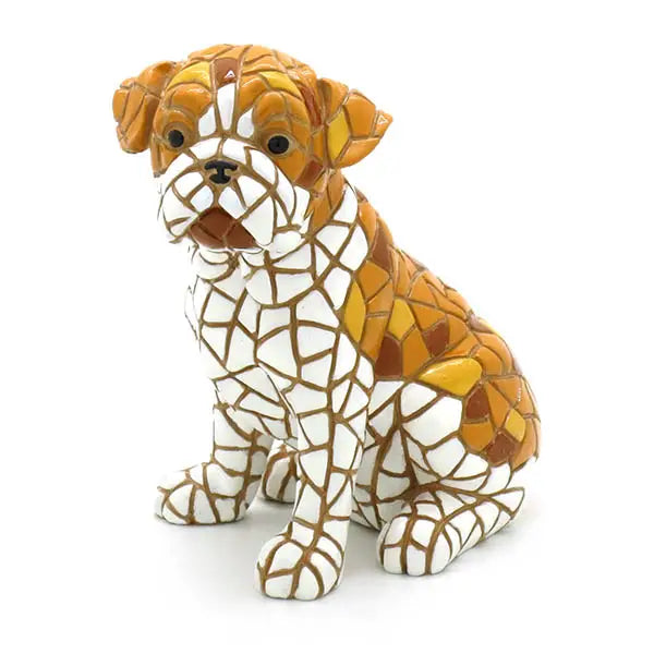 Hondenfiguur mozaïek - bulldog - 14cm