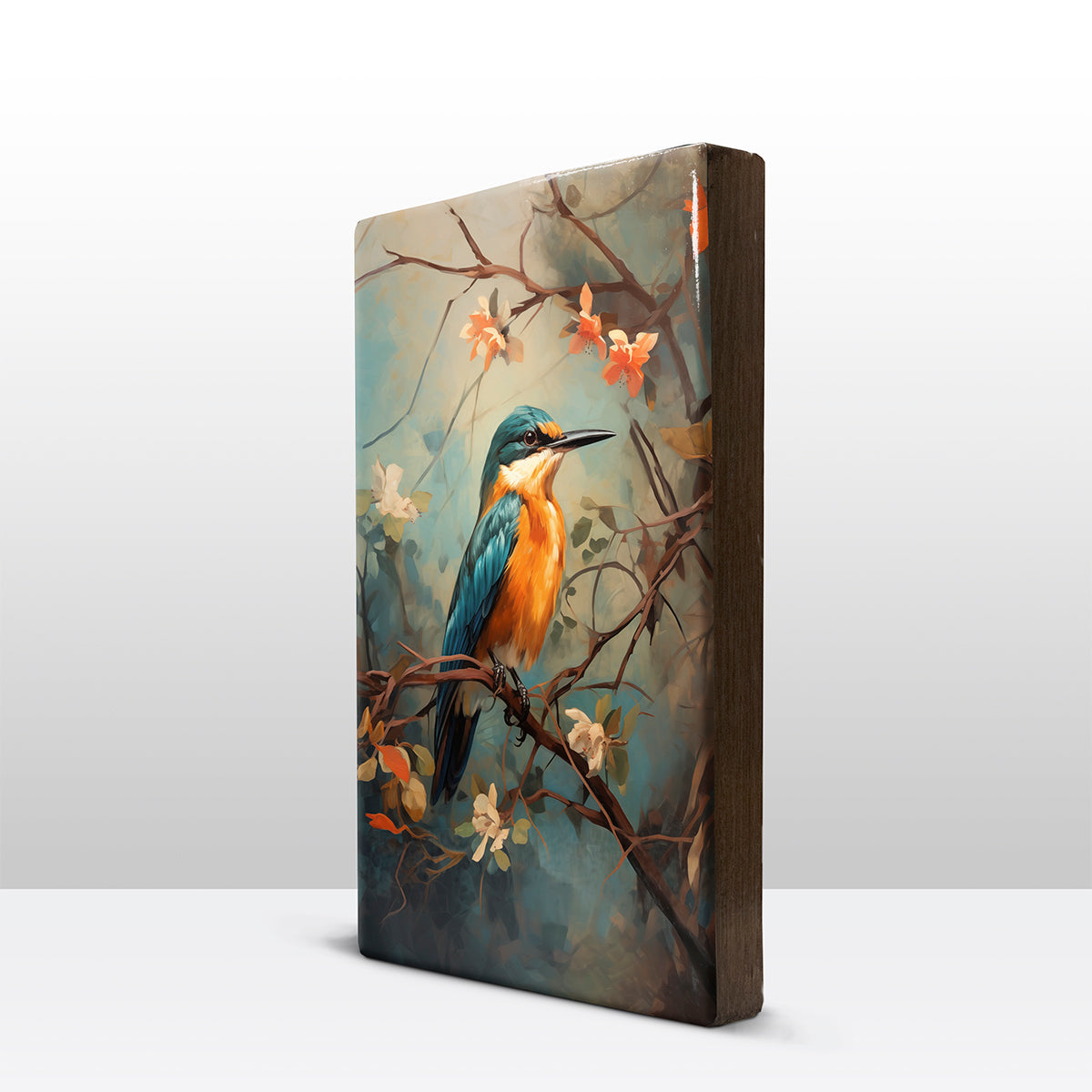 Artchoices exclusive: 052. IJsvogel op houten paneel(tje) groot