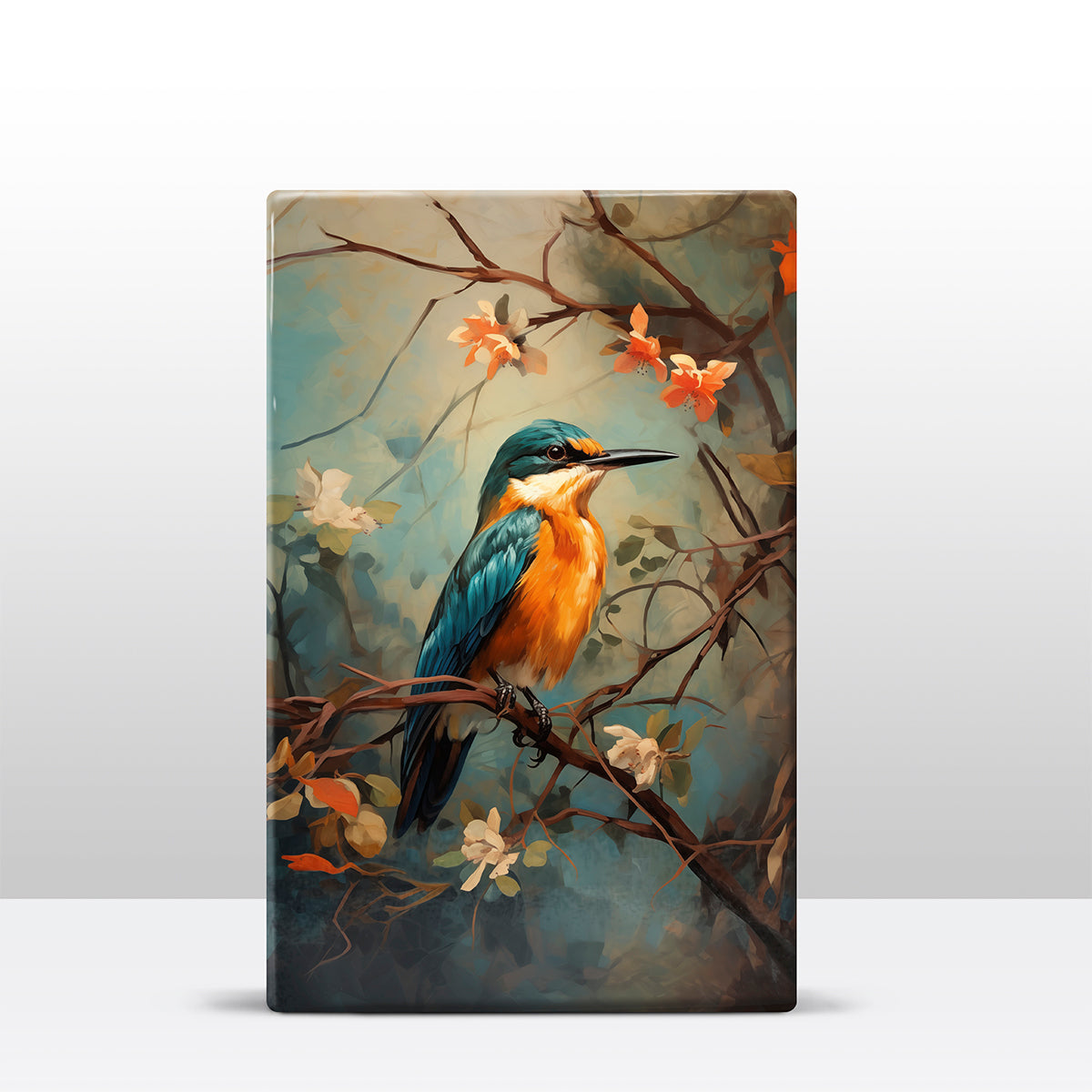 Artchoices exclusive: 052. IJsvogel op houten paneel(tje) groot