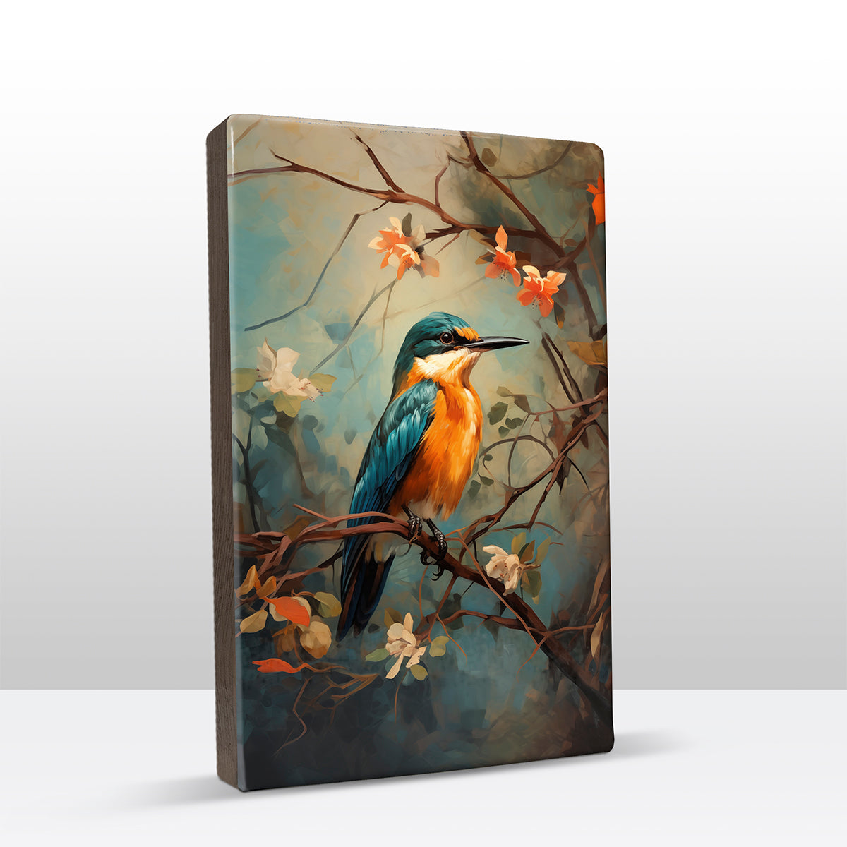 Artchoices exclusive: 052. IJsvogel op houten paneel(tje) groot