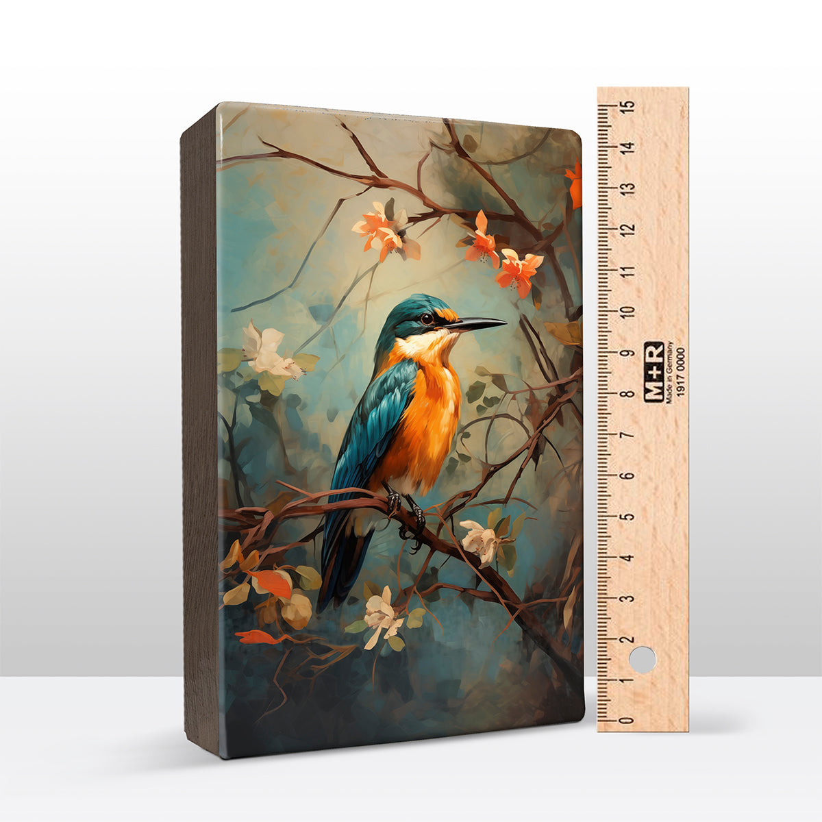 Artchoices exclusive: 052. IJsvogel op houten paneel(tje) groot