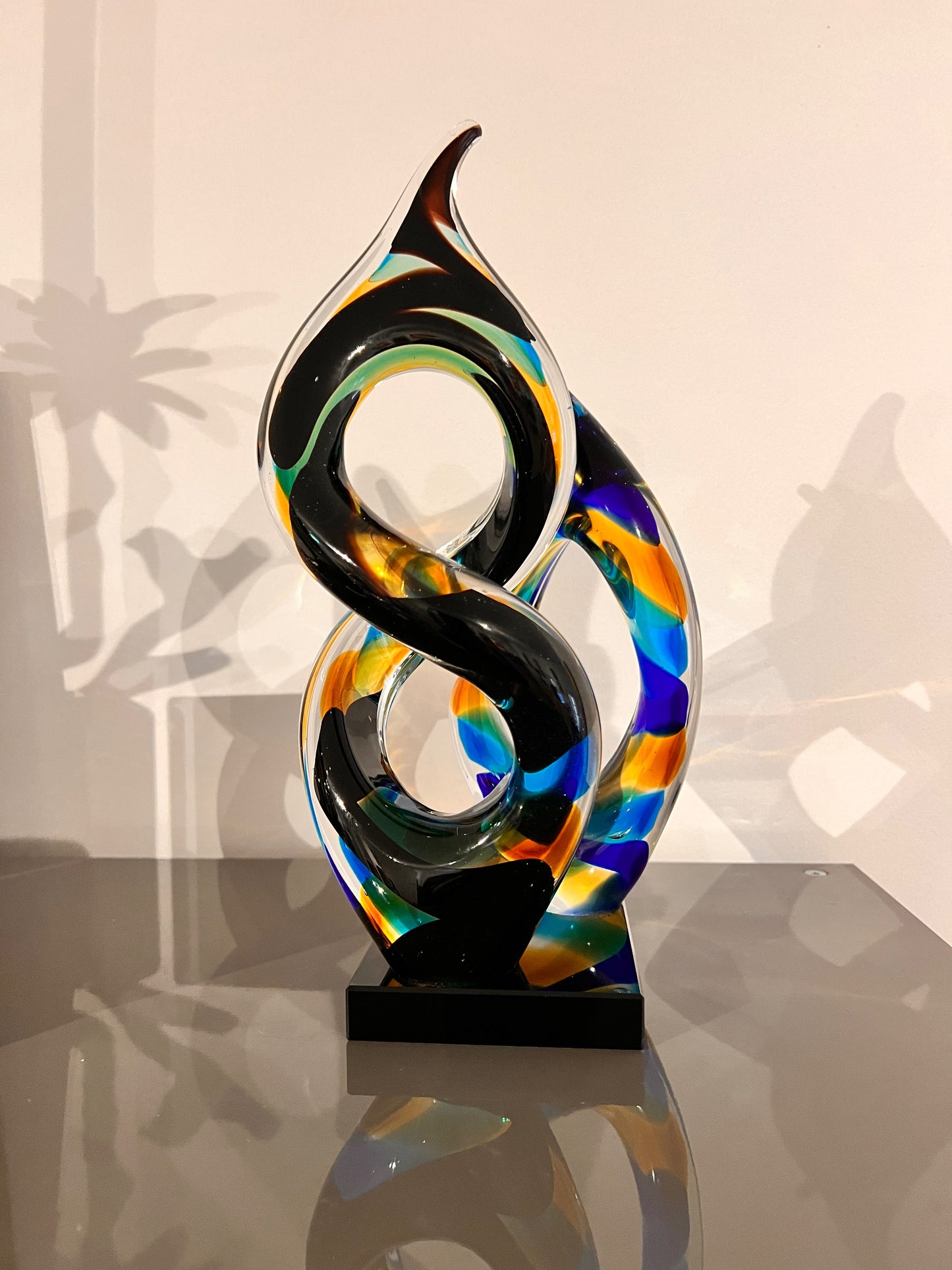 Glaskunst object – infinity multicolor