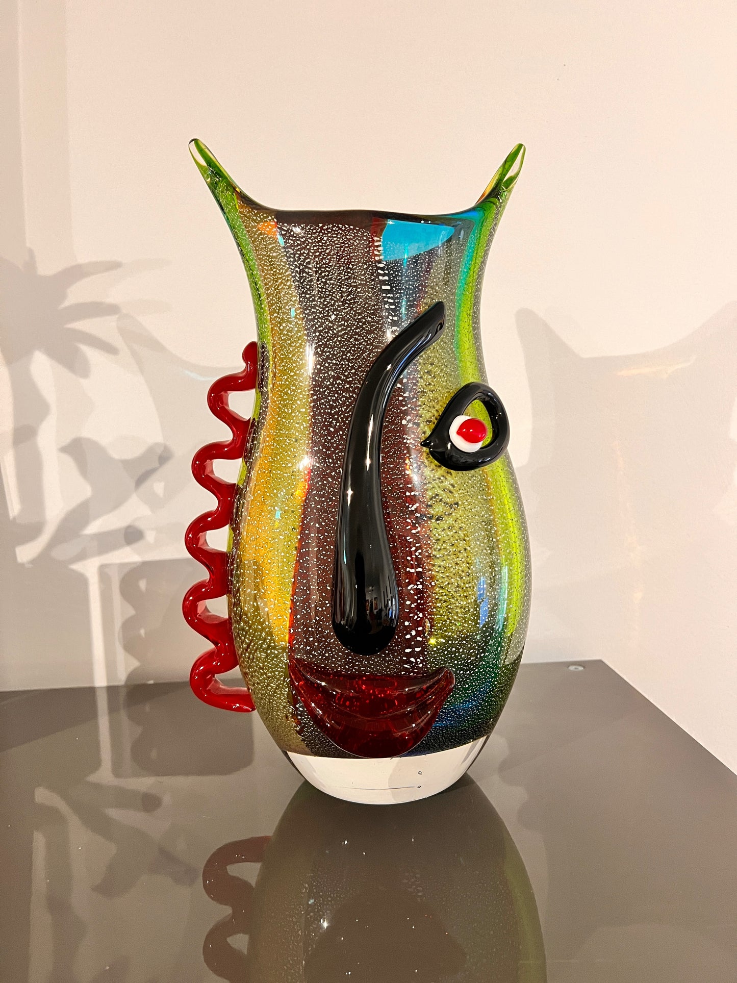 Glaskunst object – kleurrijk gezicht