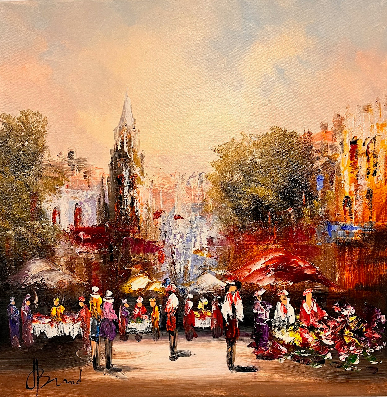 Het zonnige stadsleven