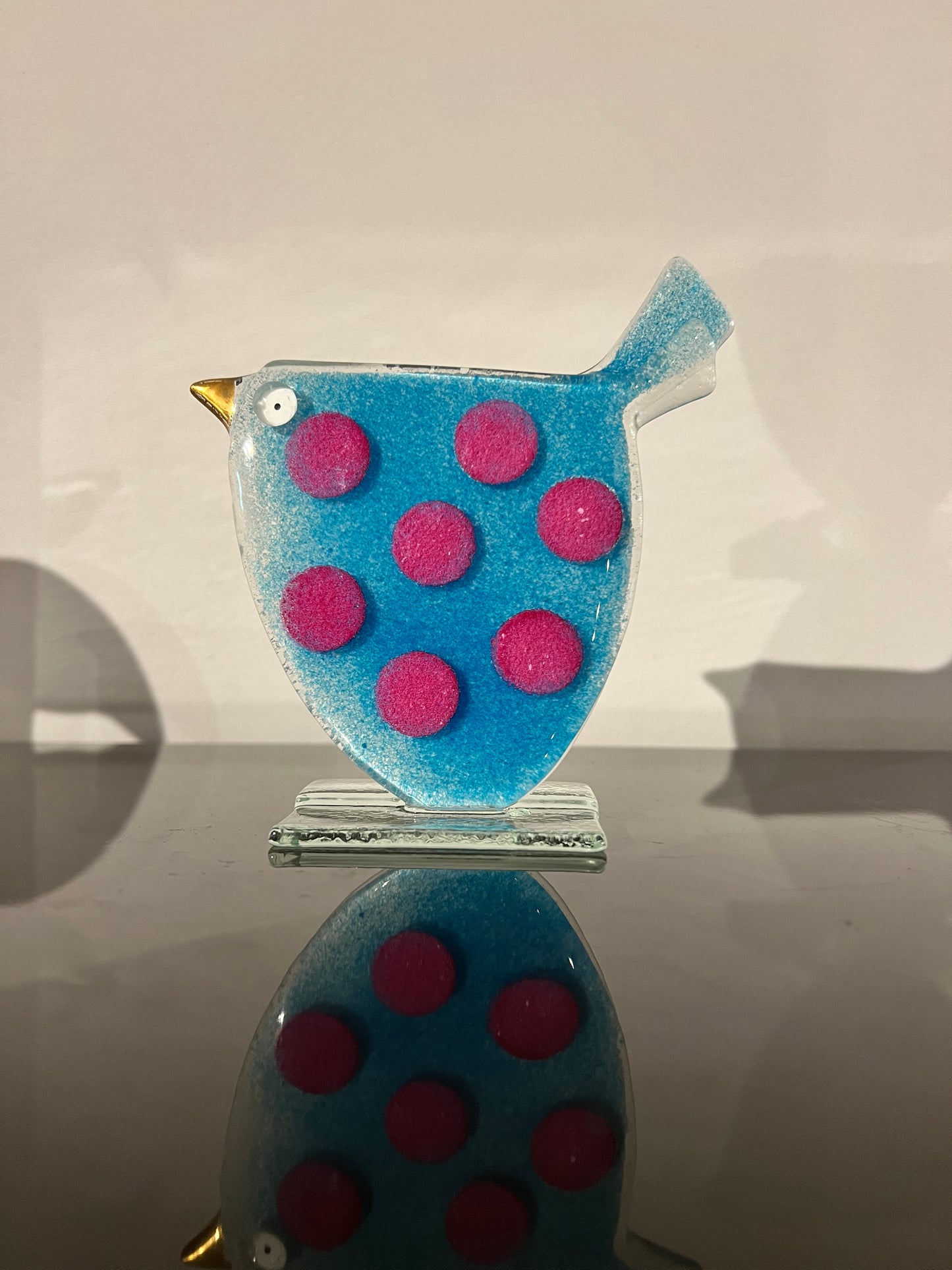 Glazen vogeltje – kleurrijk glaskunst object