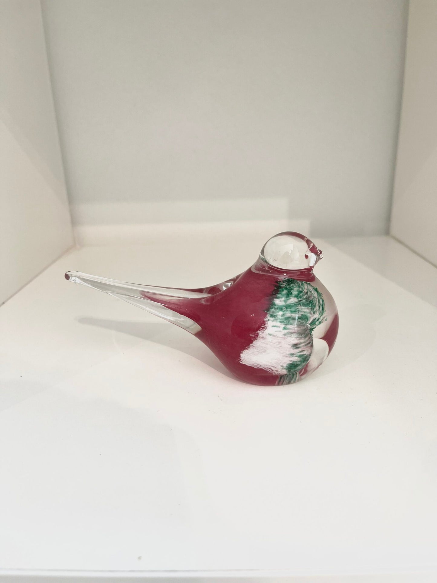 Kristal vogel roze/groen