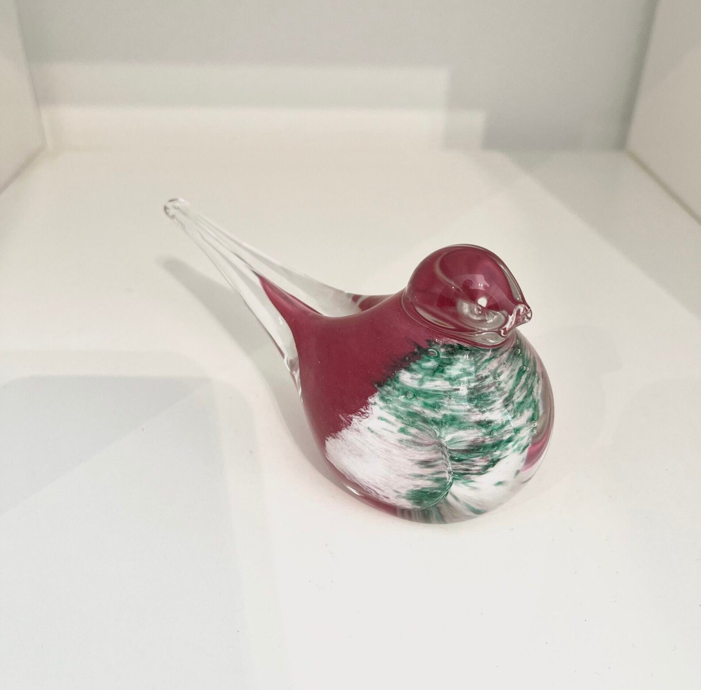 Kristal vogel roze/groen