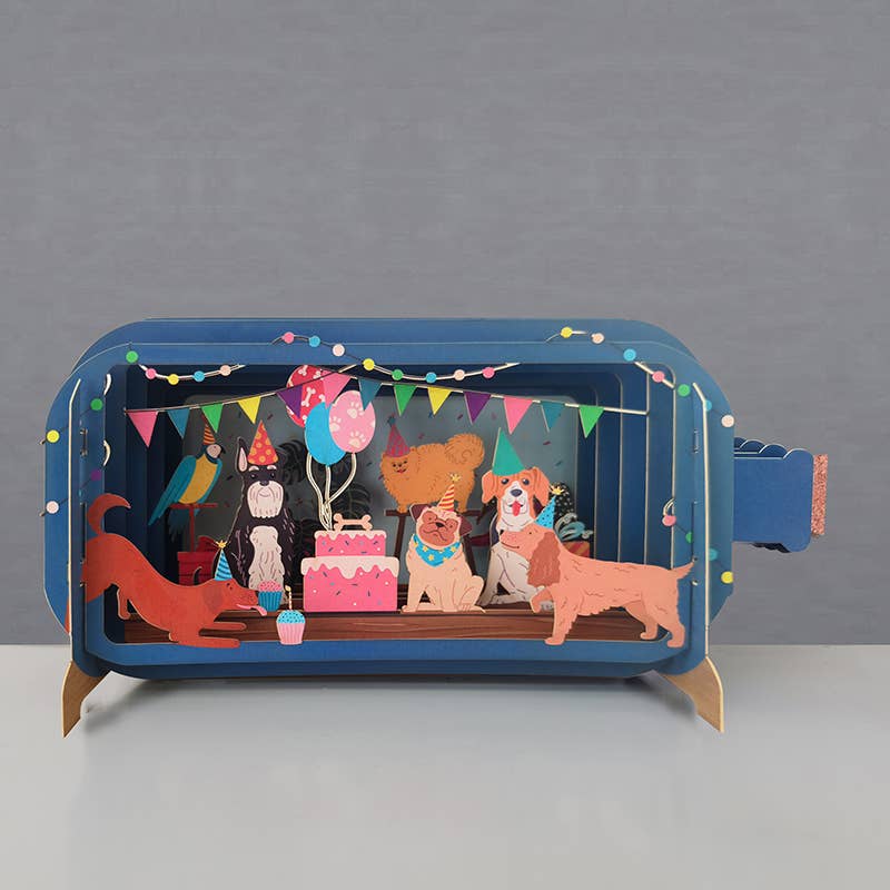 Pop-up kaart hondjes