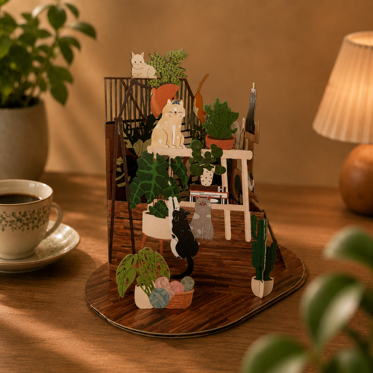 Katten & Planten pop-upkaart: Standaard titel