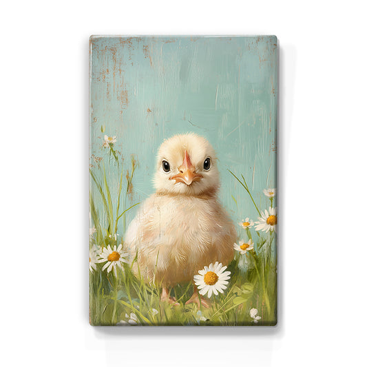 Artchoices exclusive: 112. Cute baby chicken op houten paneel(tje) klein