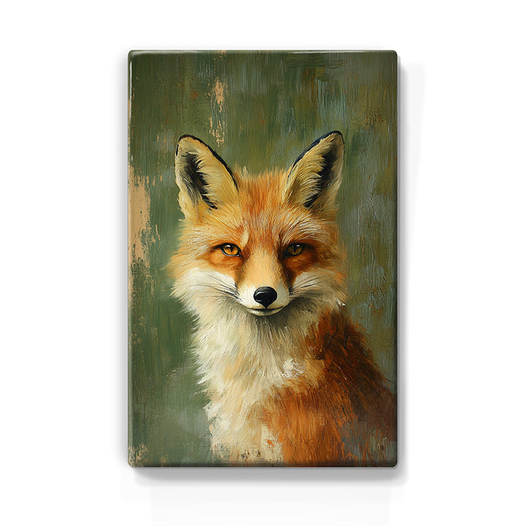 Artchoices exclusive: 138. Schattige vos close-up 2 op houten paneel(tje) klein