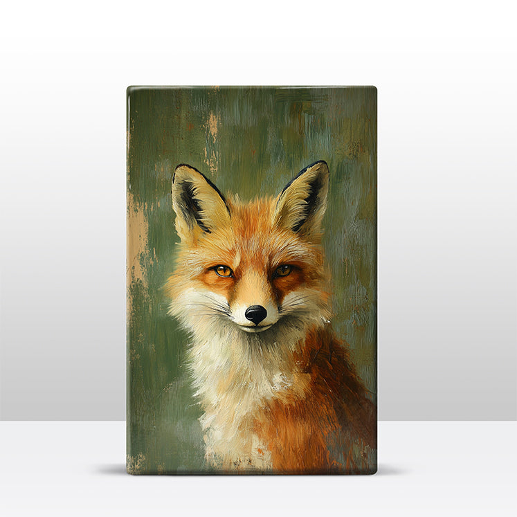 Artchoices exclusive: 138. Schattige vos close-up 2 op houten paneel(tje) klein