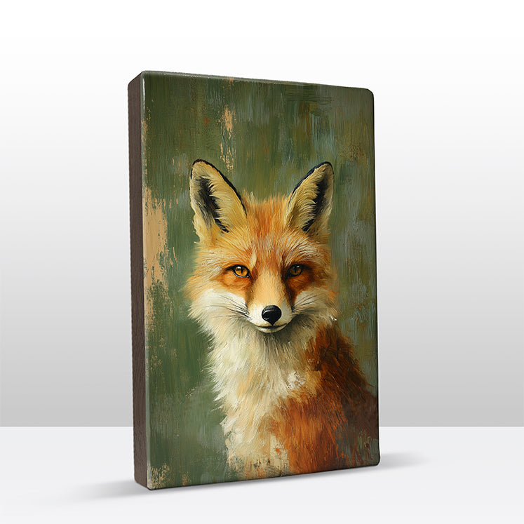 Artchoices exclusive: 138. Schattige vos close-up 2 op houten paneel(tje) klein