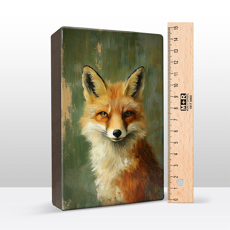 Artchoices exclusive: 138. Schattige vos close-up 2 op houten paneel(tje) klein