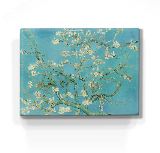 167. Amandelbloesem - Vincent van Gogh op houten paneel(tje) klein
