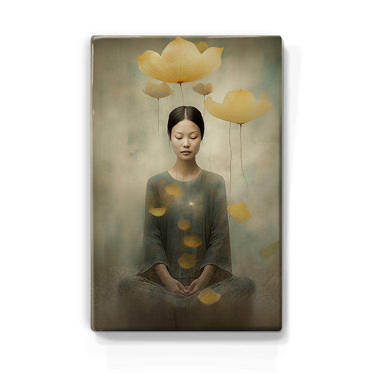 Artchoices exclusive: 178. Buddha op houten paneel(tje) groot