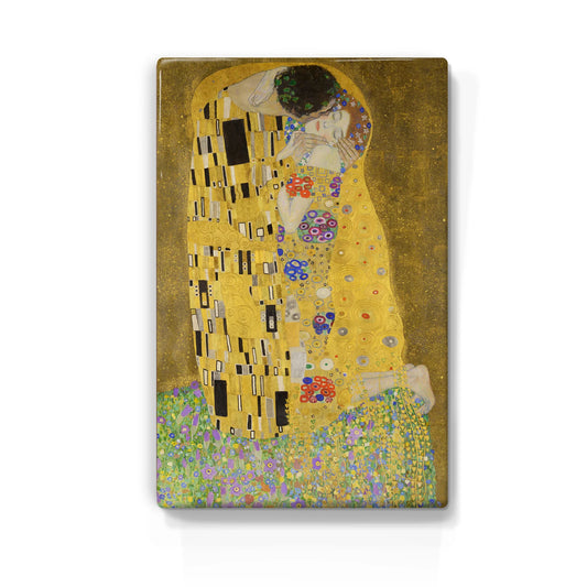 298. De kus - Gustav Klimt op houten paneel(tje) klein