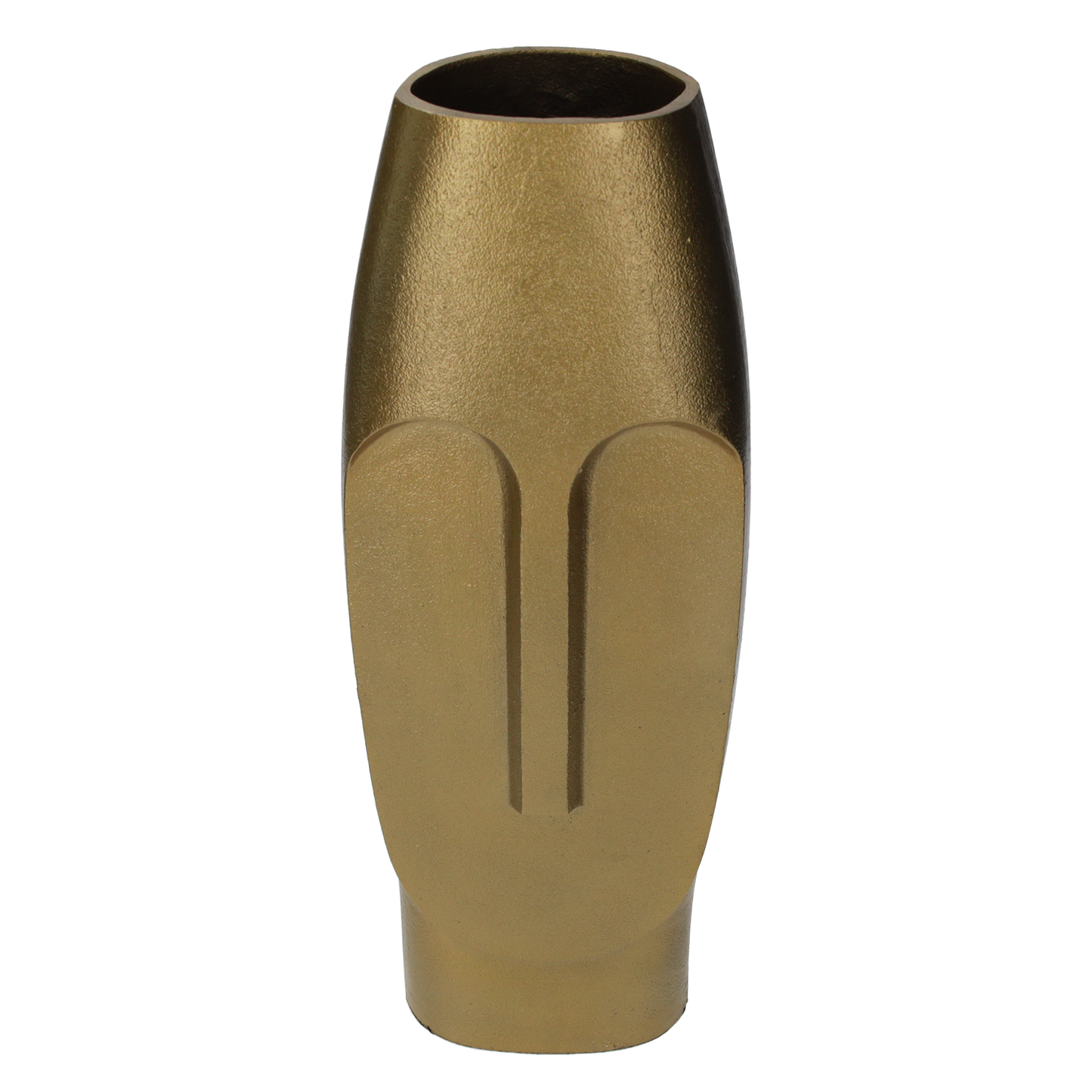 Gold Brancusi-vaas van metaal h 38x14x12 cm