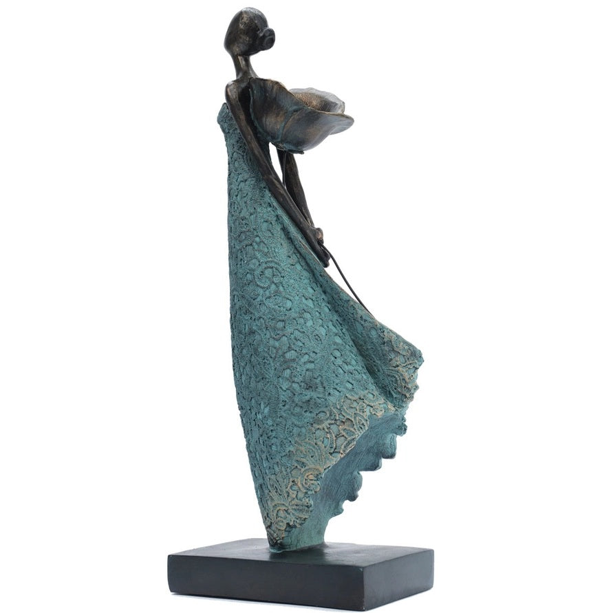 Aurélie – Elegante Sculptuur met Bloem