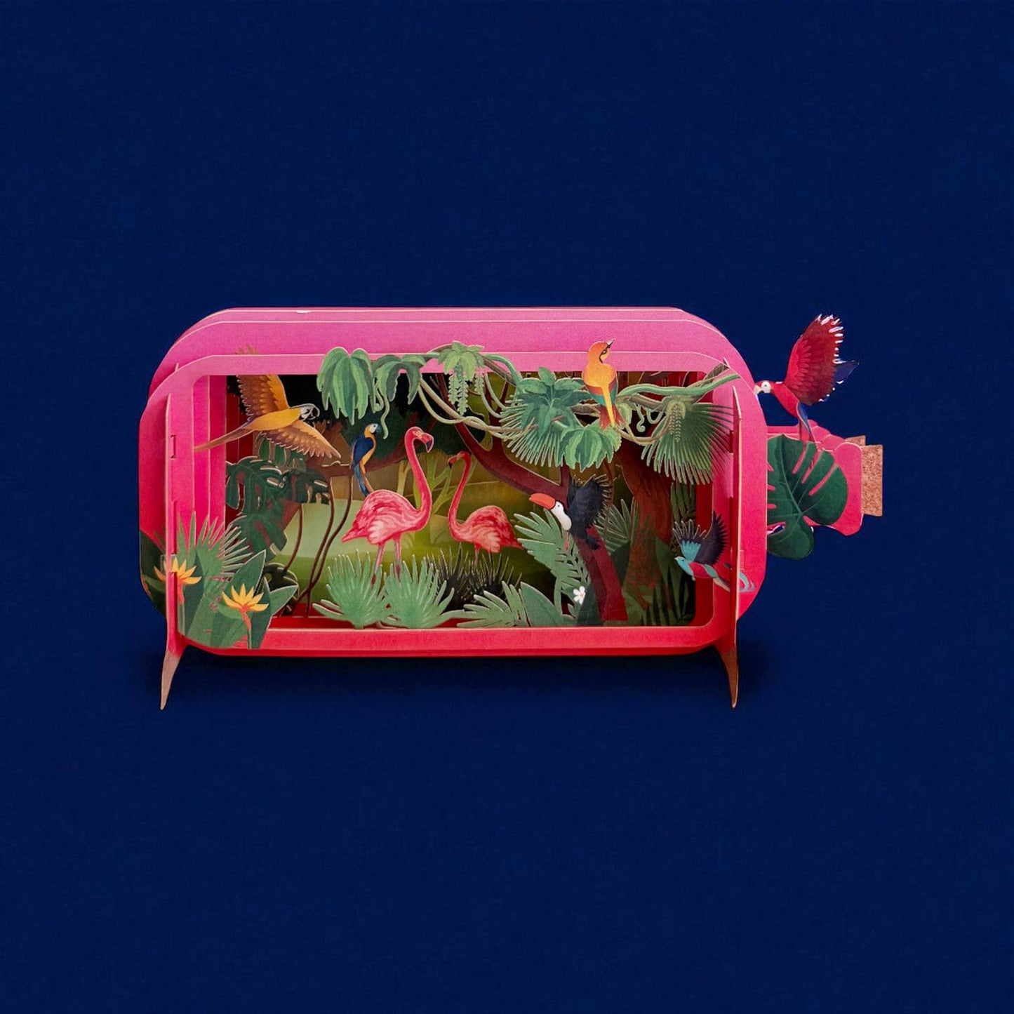 Bericht in een fles pop-up kaarten - Jungle