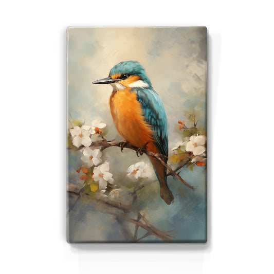 Artchoices exclusive: 054. IJsvogel op houten paneel(tje) klein