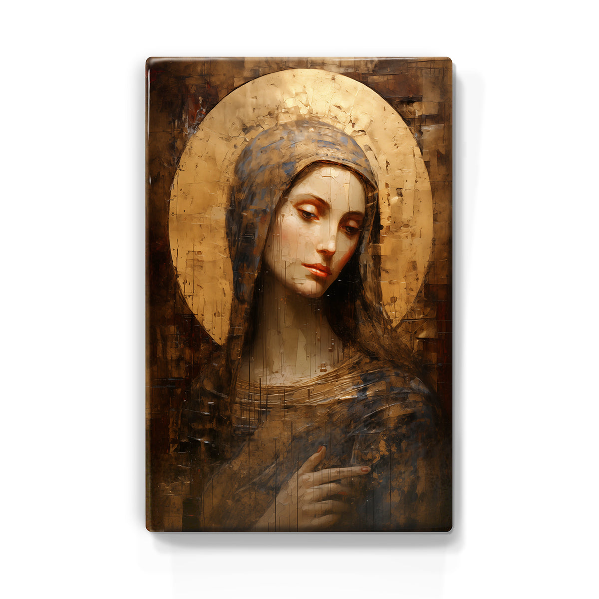 Artchoices exclusive: 057. Icon with gold mosaic beautifully op houten paneel(tje) klein