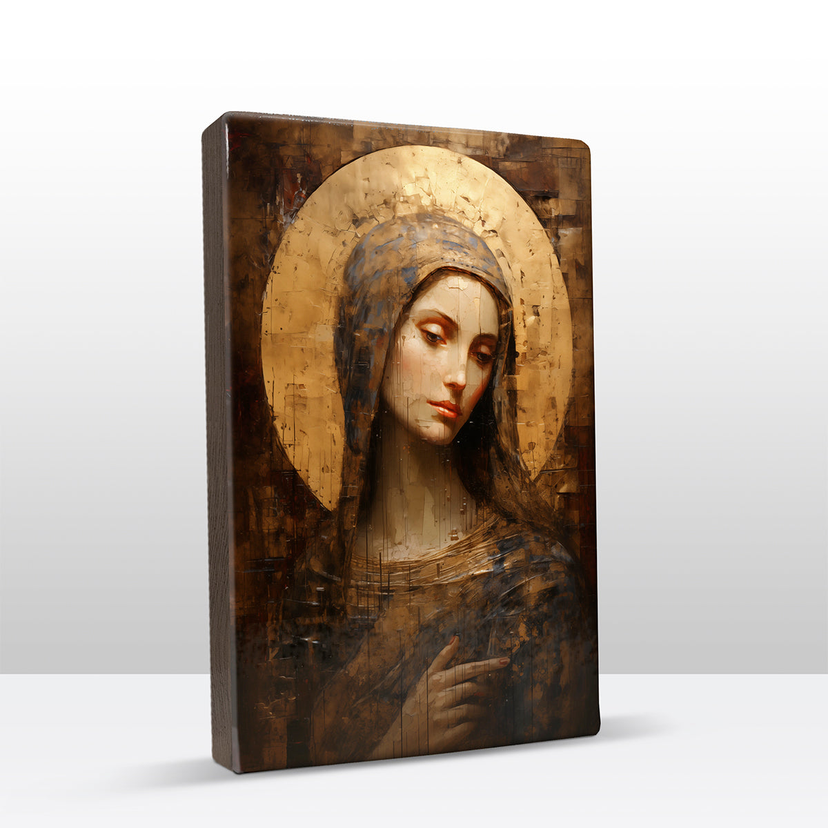 Artchoices exclusive: 057. Icon with gold mosaic beautifully op houten paneel(tje) klein