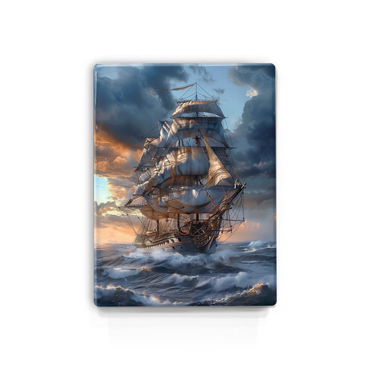 Artchoices exclusive: 065. Schip op houten paneel(tje) klein