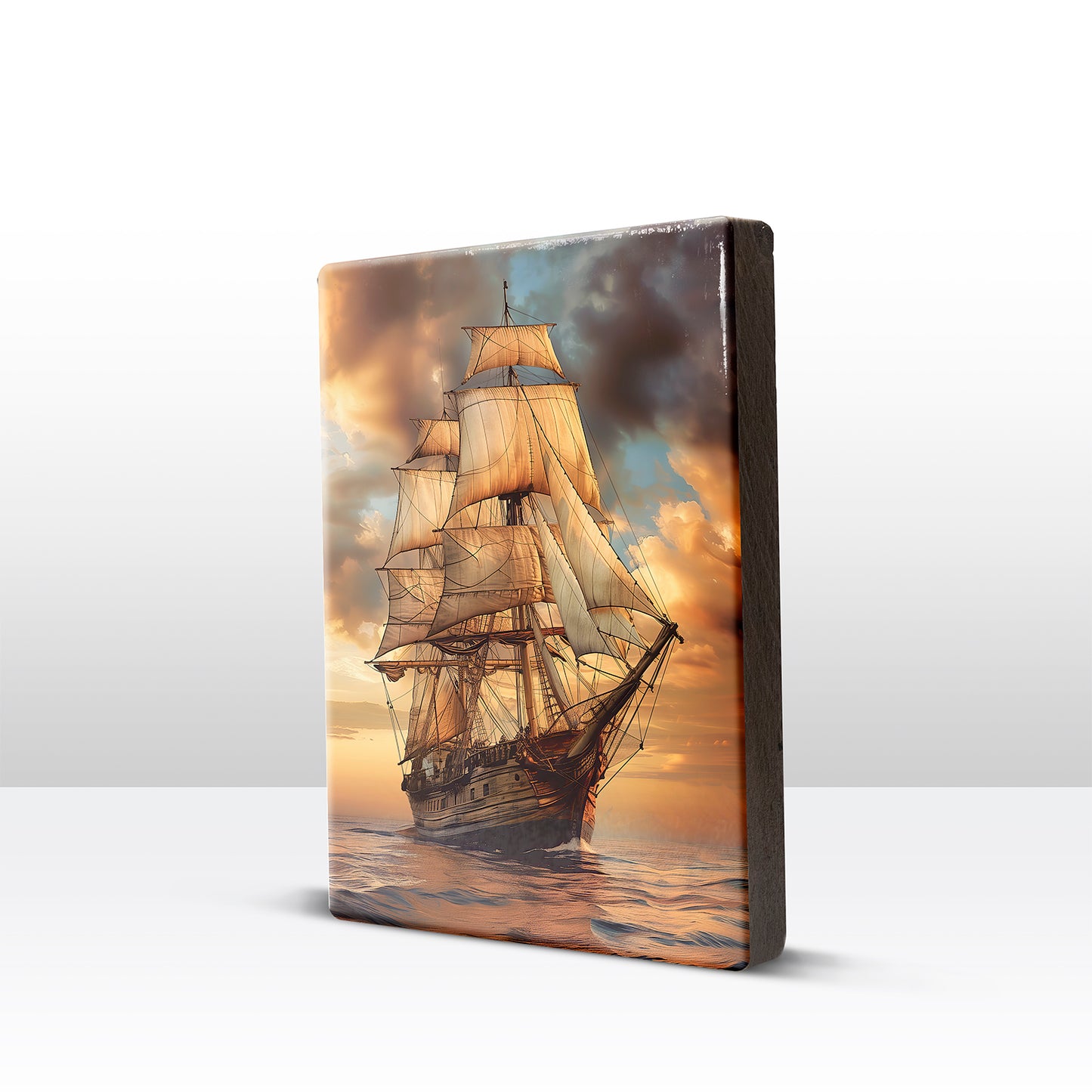 Artchoices exclusive: 067. Schip op houten paneel(tje) klein