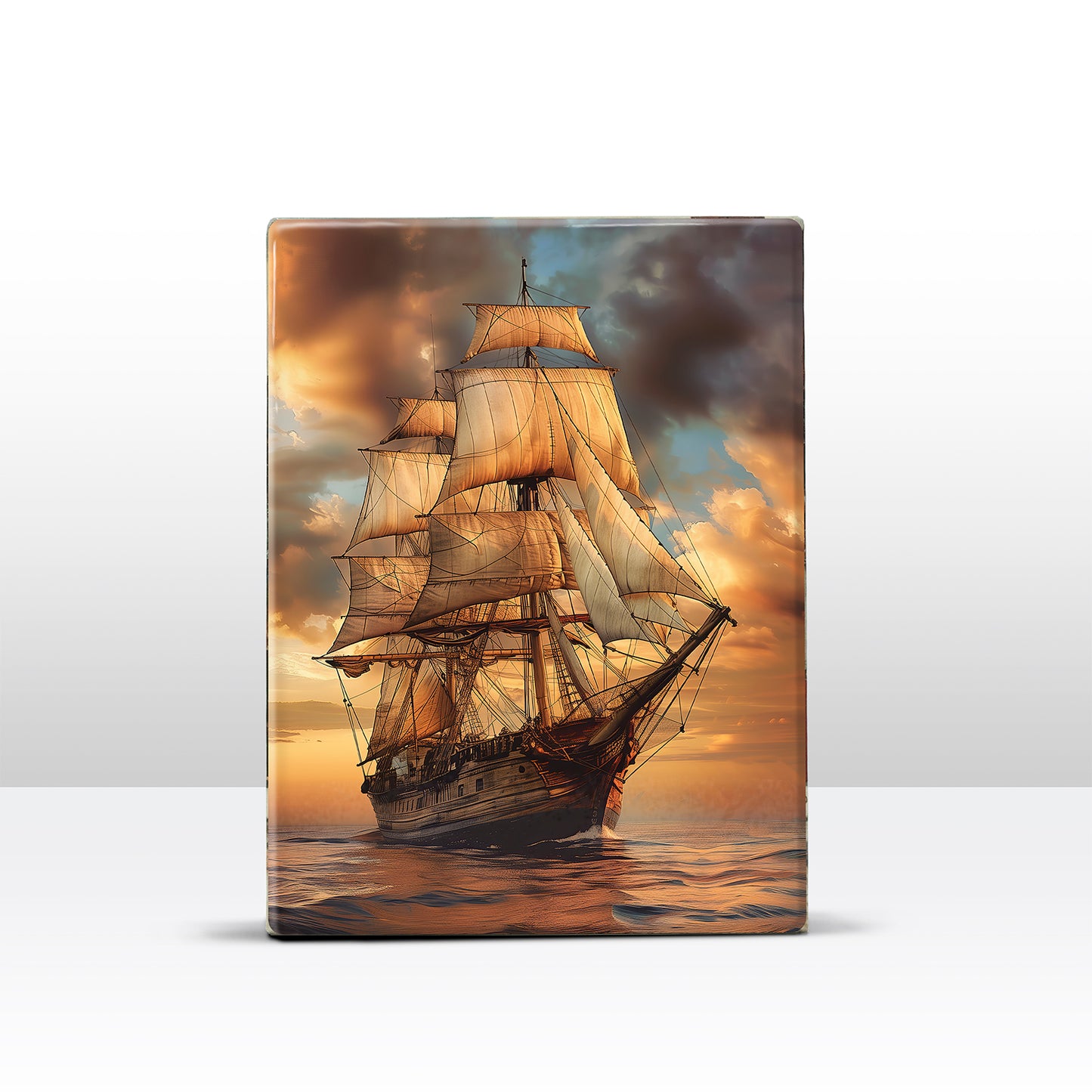 Artchoices exclusive: 067. Schip op houten paneel(tje) klein