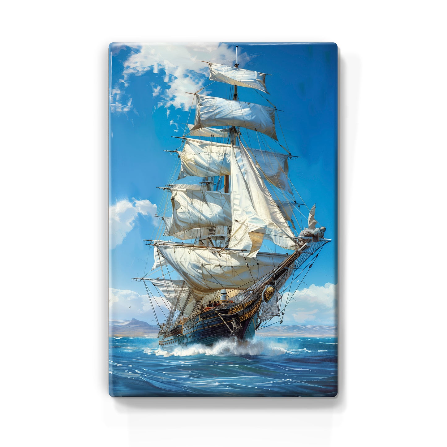 Artchoices exclusive: 070. Schip op houten paneel(tje) klein