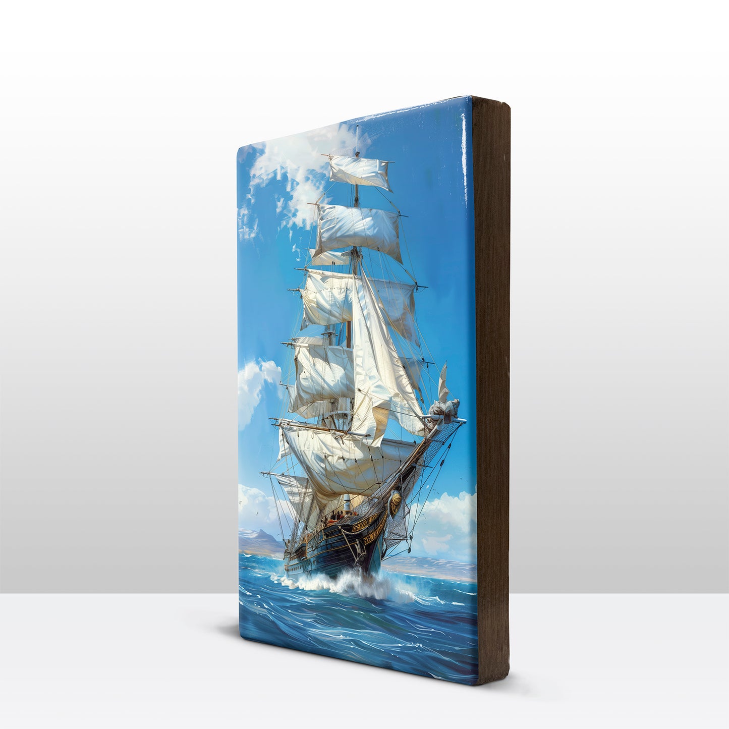Artchoices exclusive: 070. Schip op houten paneel(tje) klein