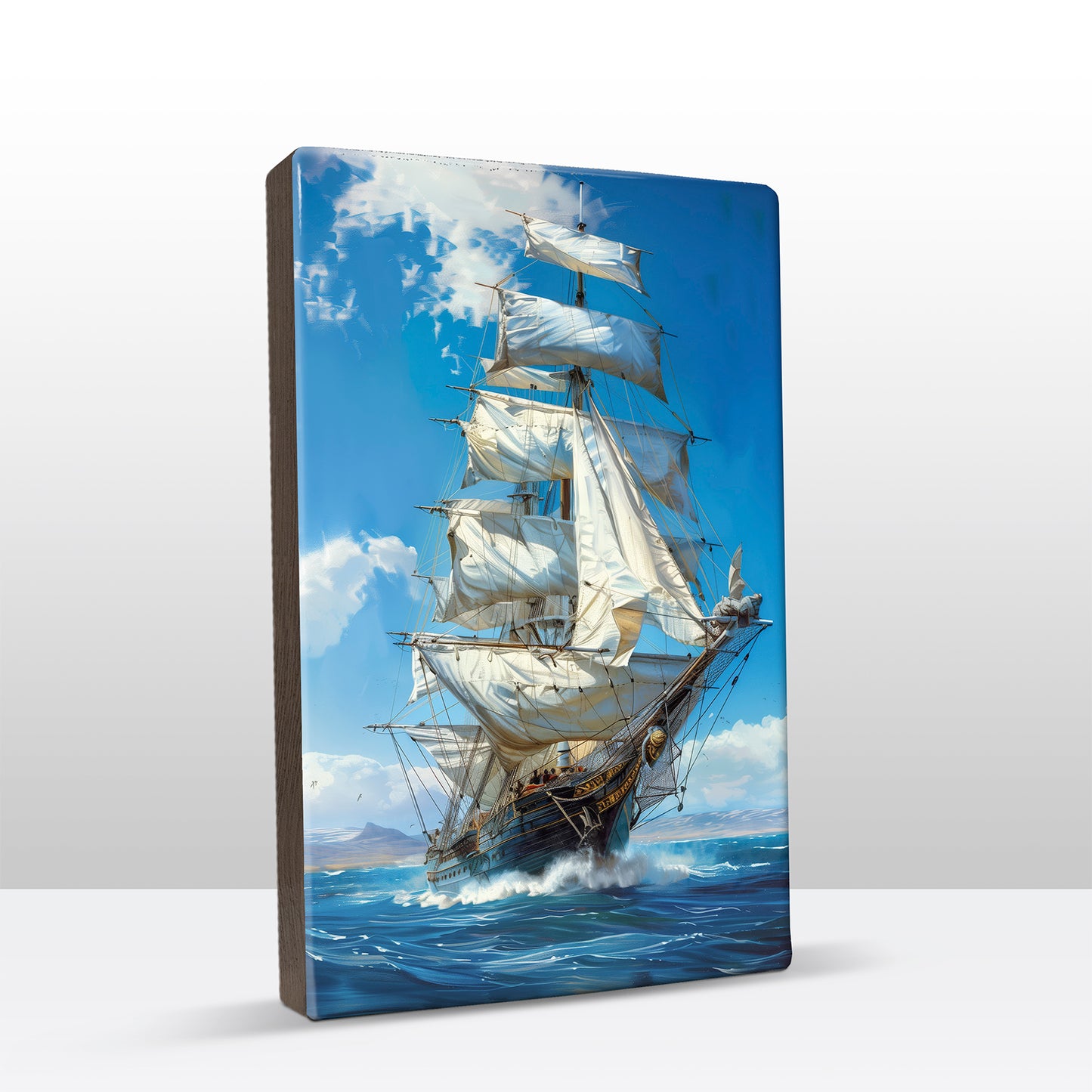 Artchoices exclusive: 070. Schip op houten paneel(tje) klein