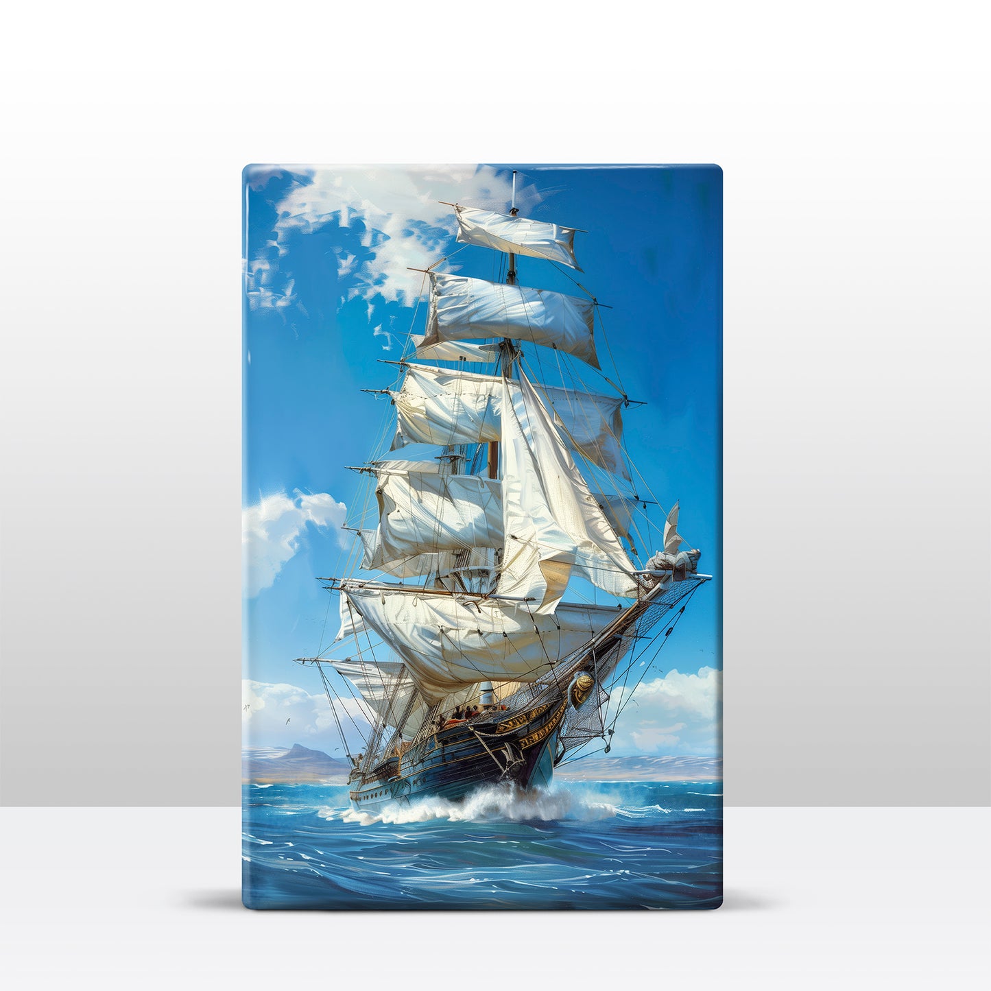 Artchoices exclusive: 070. Schip op houten paneel(tje) klein