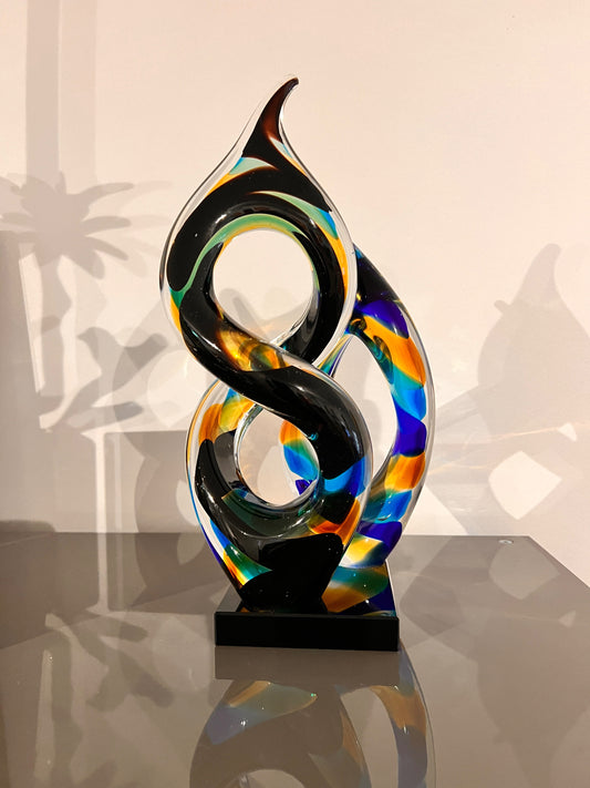 Glaskunst object – infinity multicolor