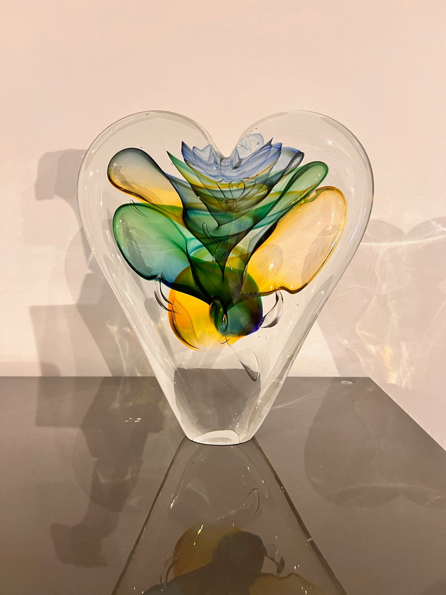 Kristallen hart – groen, blauw en geel