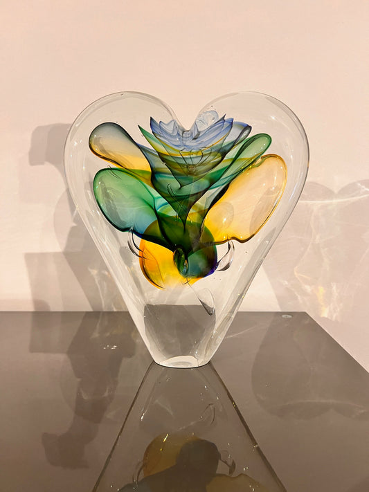 Kristallen hart – groen, blauw en geel