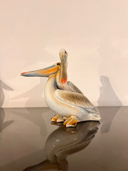 Pelikanen samen – decoratief beeld
