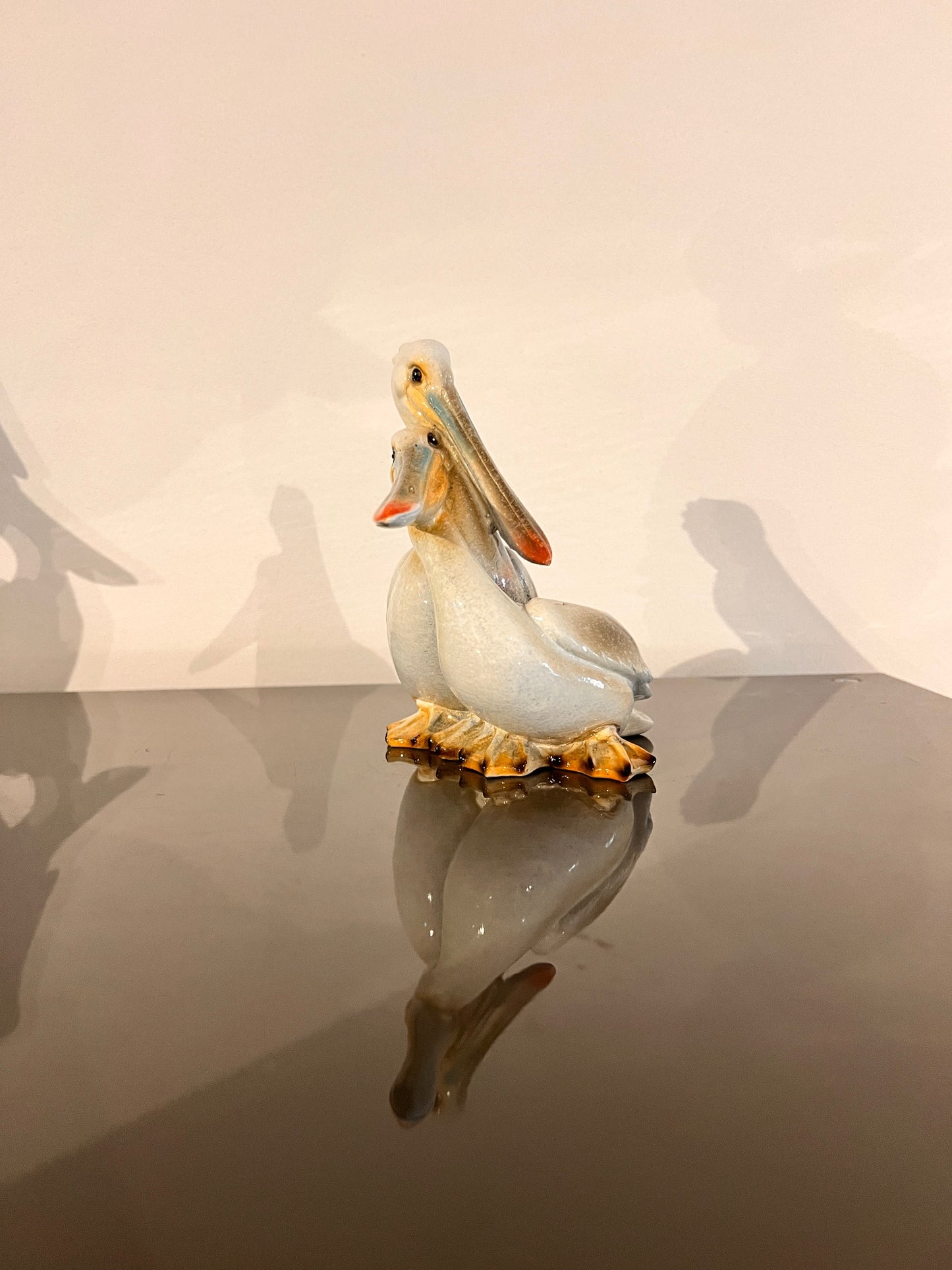 Pelikanen samen – decoratief beeld