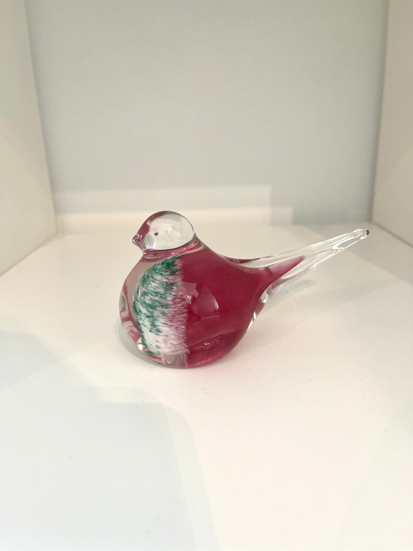 Kristal vogel roze/groen