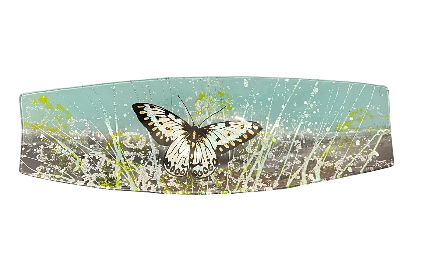 Glazen schaal – vlinder (rechthoek)
