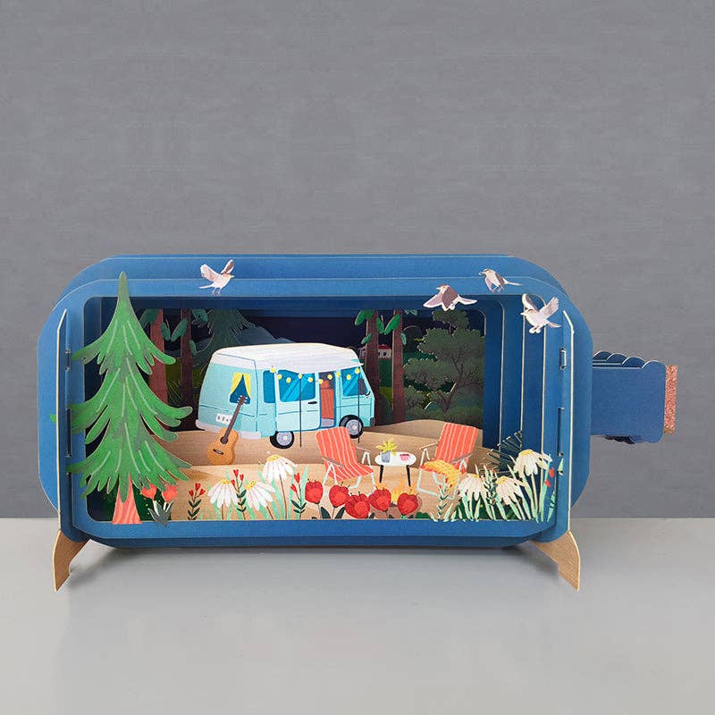 Kamperen pop-up kaart
